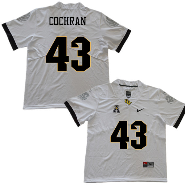 Men #43 Aaron Cochran UCF Knights College Football Jerseys Sale-White - Click Image to Close